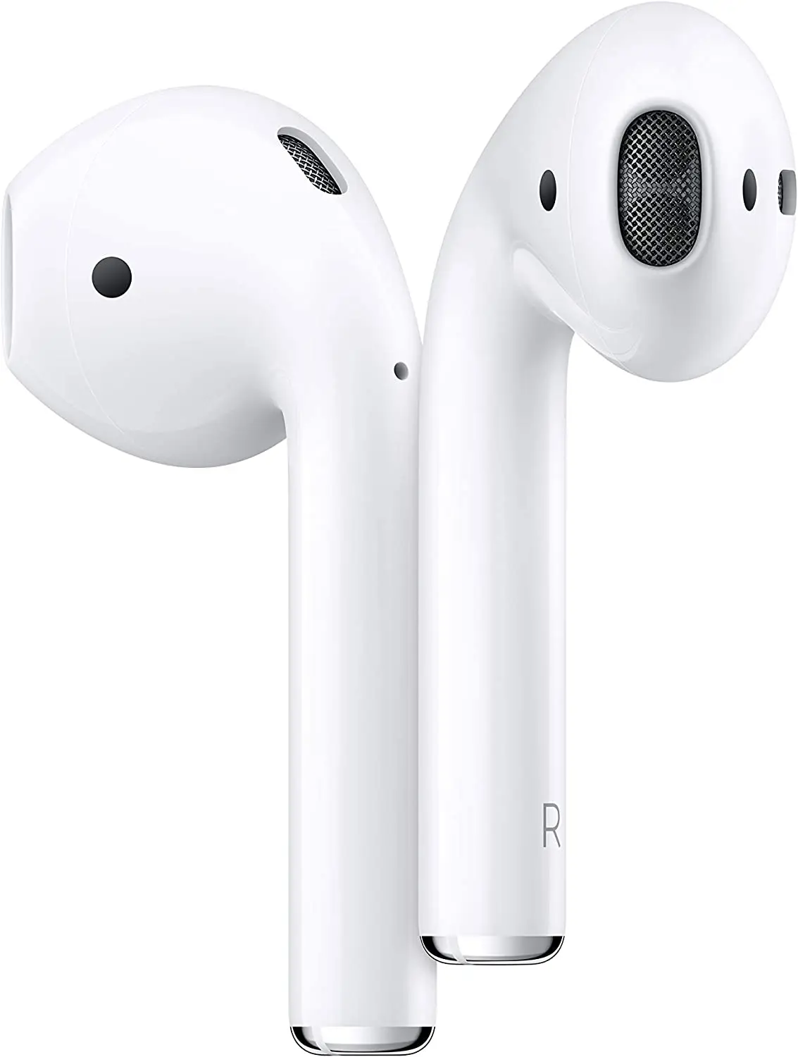 Беспроводные наушники Apple AirPods (2-го поколения) с зарядным чехлом Lightning в комплекте.