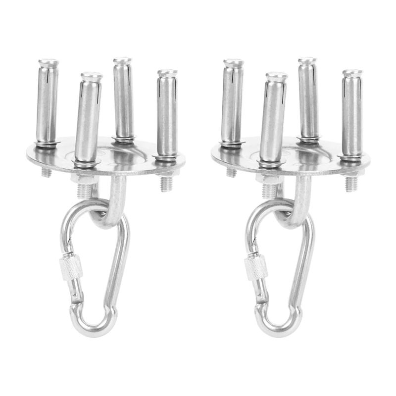 

Swivel Hammock Hooks Stainless Steel 180 Degree Swivel Heavy Duty Swing Hangers Hanging Hooks Kit For Concrete Wooden