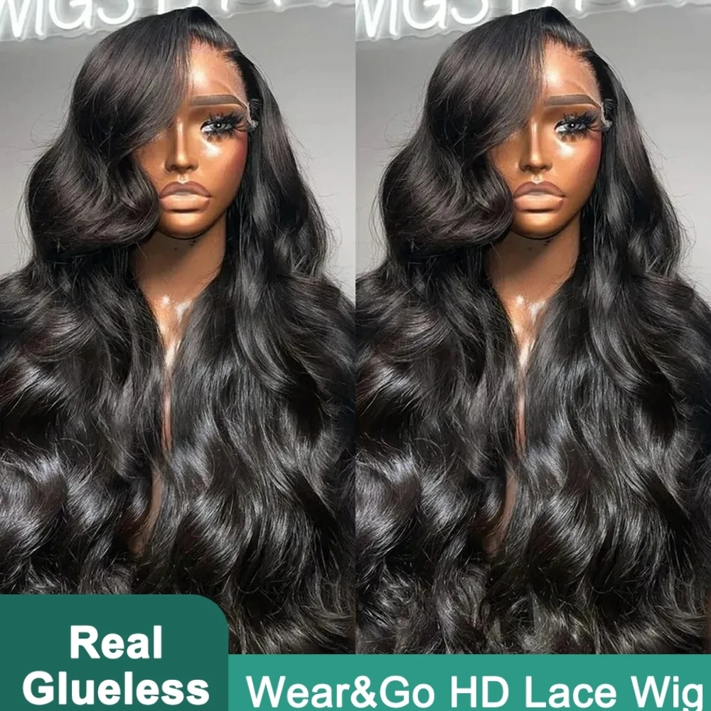 

Glueless 13x4 Lace Frontal Wig Human Hair Pre Plucked Malaysia 13x6 Ready to Wear Body Wave Remy Hair Transparent Lace Front Wig