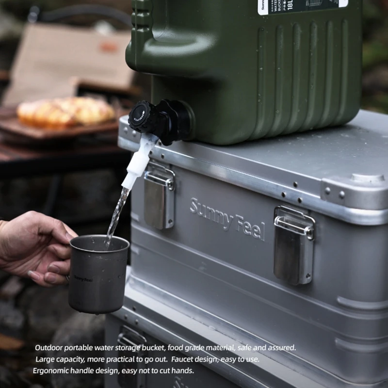 

3.2 Gallon Portable Water Container with Spigot Water Storage Camp Water Jug for Camping Outdoor Hiking 12 Litre