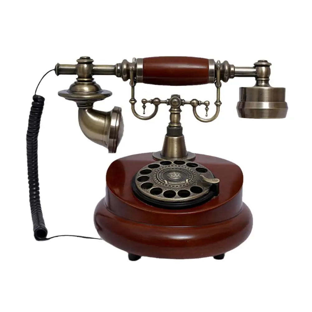 

Phone Antique Telephone Resin Rotary Landline Corded Button Home Fixed Dial Digital Telephones For Decorative Vintage