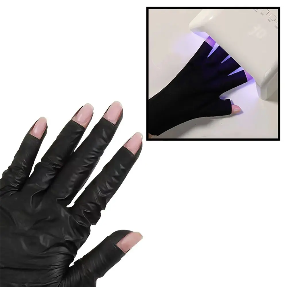 

Перчатки для ногтей с УФ-защитой инструменты для дизайна ногтей Защита от УФ-лучей одновременная Сушилка для ногтей перчатки для защиты пер...