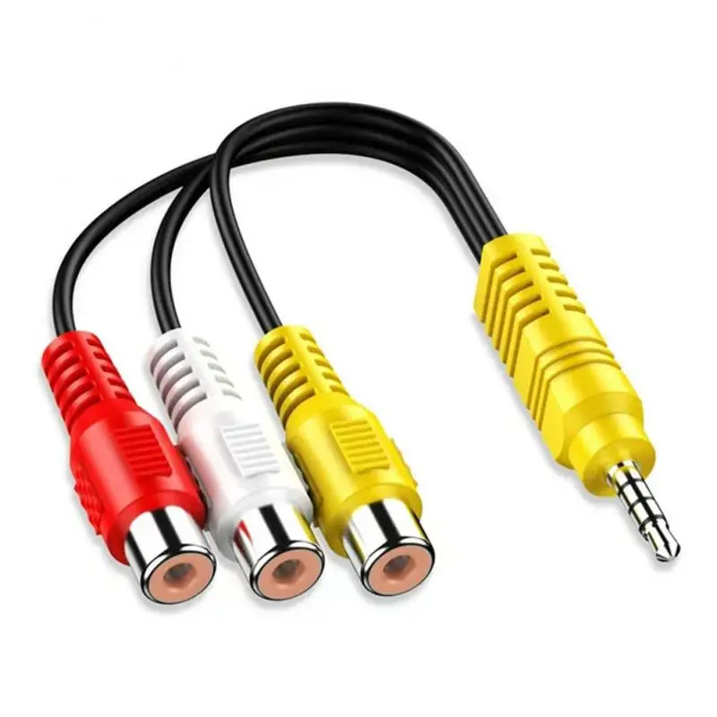 К 3 RCA-кабелям видео компоненты AV-адаптер кабель для T C L TV 5 мм к RCA красный белый и