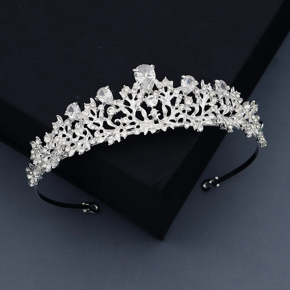 MYFEIVO Premium Zircon Hair Accessories Boho Vintage Crown Ball Gown Accessories Bridal Jewelry HQ1688