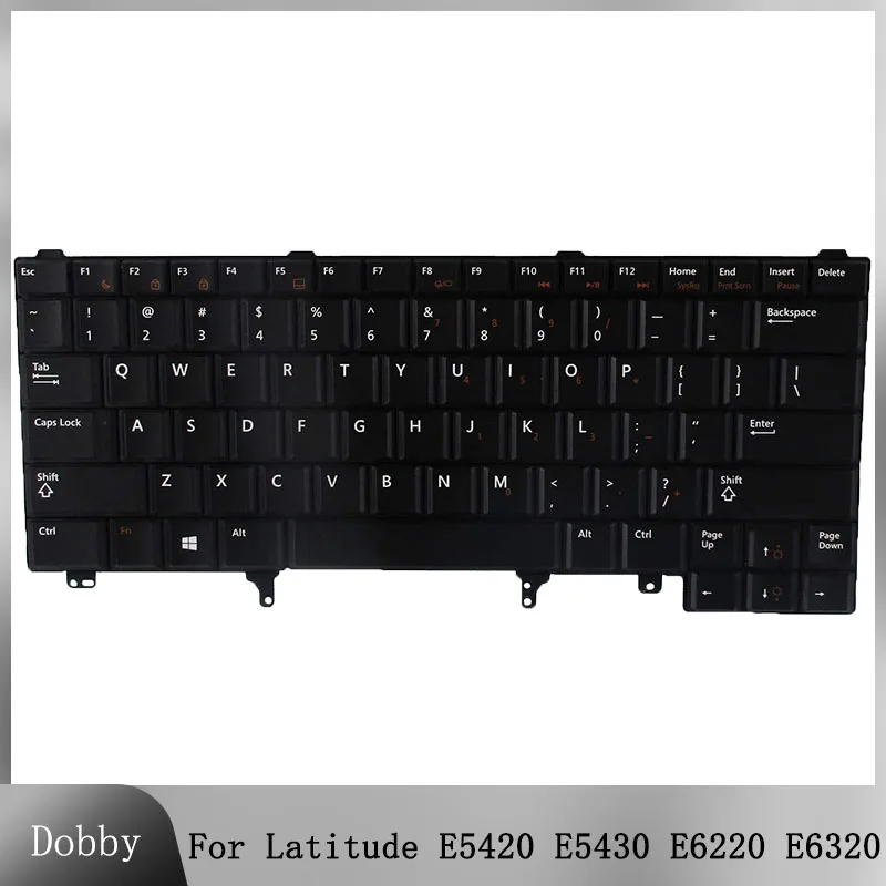 

US Layout Replacement Keyboard Without Backlit Compatible with Dell Latitude E5420 E5430 E6220 E6320 E6330 E6420 E6430 E6440