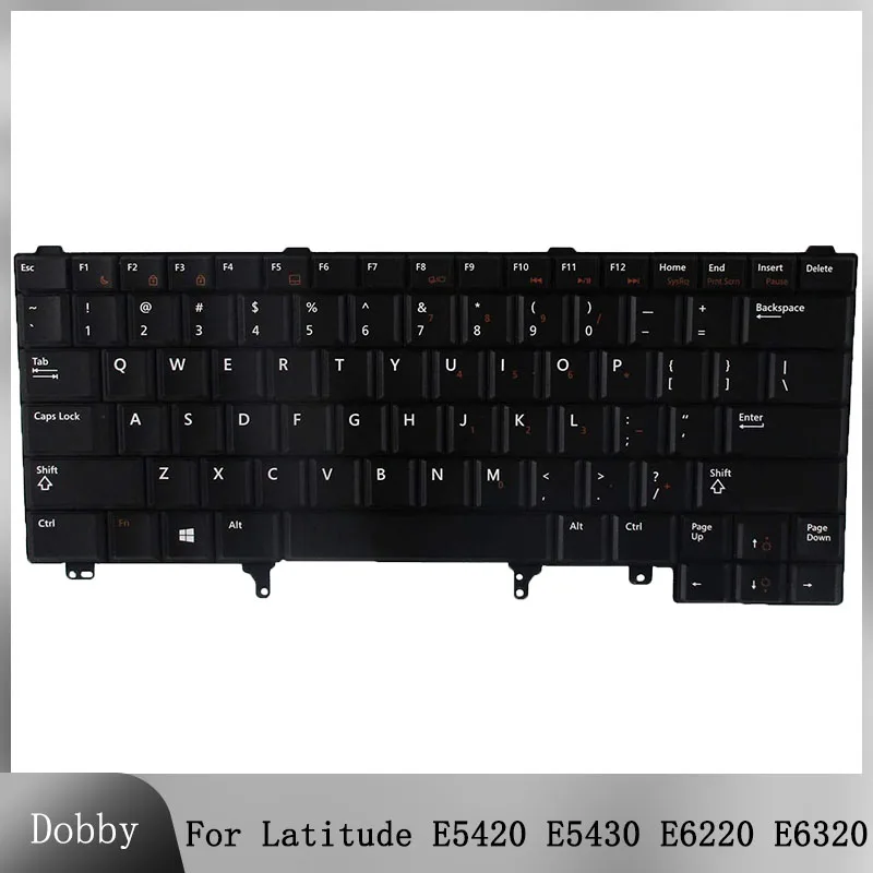 Оригинальная клавиатура США без подсветки совместимая с Dell Latitude E5420 E5430 E6220 E6320 E6330