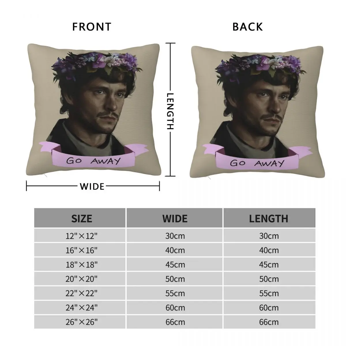 Квадратная наволочка Hannibal Buress Go Away полиэстер лен бархат креативный дизайн на