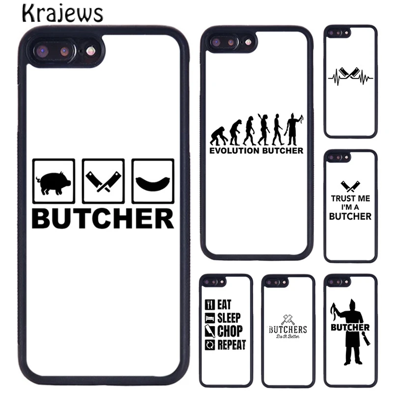 Чехол для телефона Krajews Butcher Cleaver iPhone 16 15 14 plus 11 12 mini 13 Pro X XR XS Max чехол