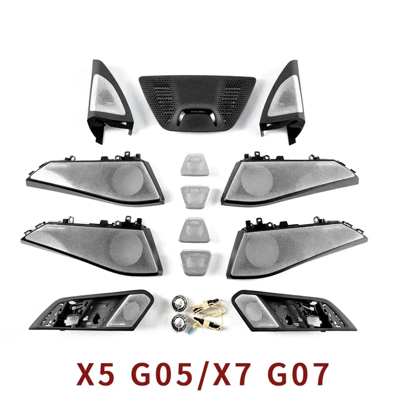 

Светодиодные чехлы для среднечастотного твитера без потерь, качество звука, Hi-Fi музыкальные стереодинамики, светящийся звуковой сигнал, для BMW G05, G07, New X5 X7