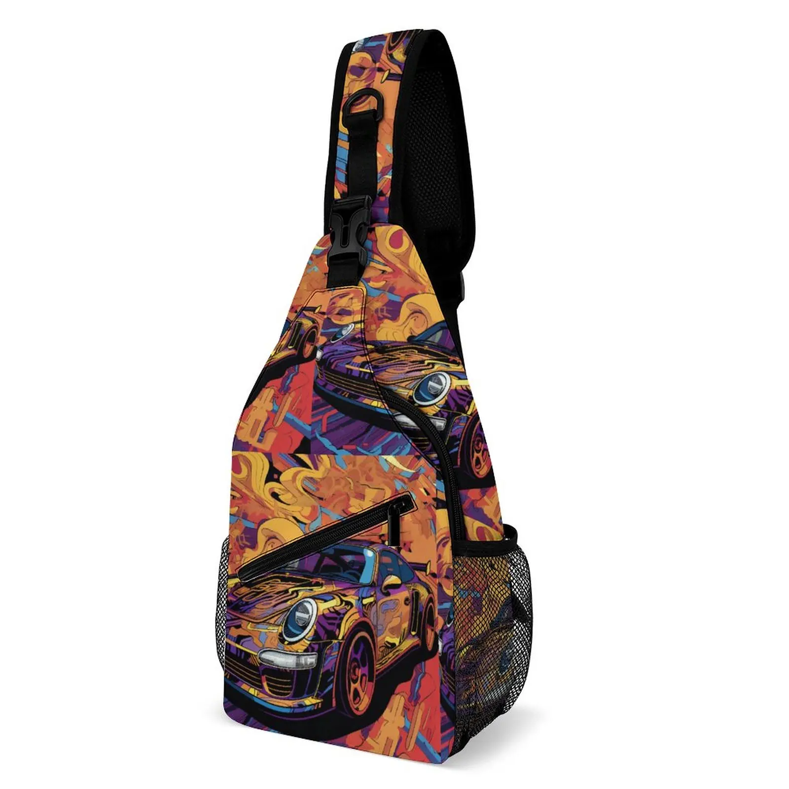 

Sports Car Shoulder Bags Various Styles Wall Graffiti Fun Chest Bag Boy Bicycle Fishing Sling Bag School Print Crossbody Bags