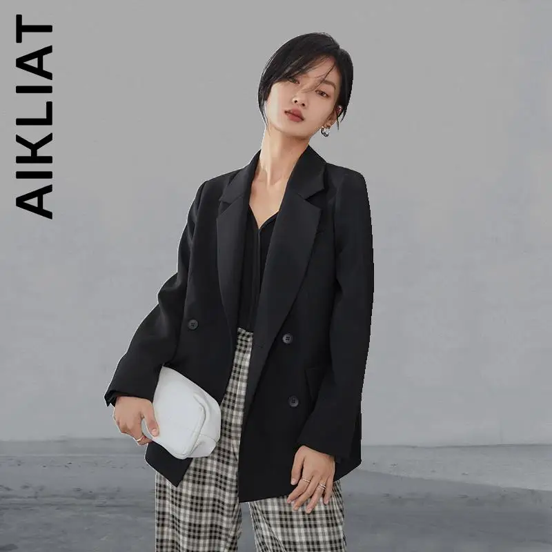 

Aikliat Elegant Jacket Winter Women Snow Warm Coats Basic Korean Style Parkas Loose Coat Classic Female Outerwear Tops