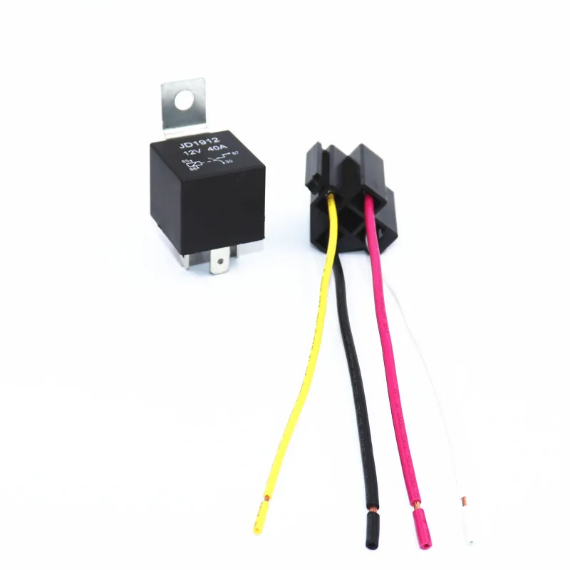 Автомобильное реле 12/24В 4 5-контактное черное