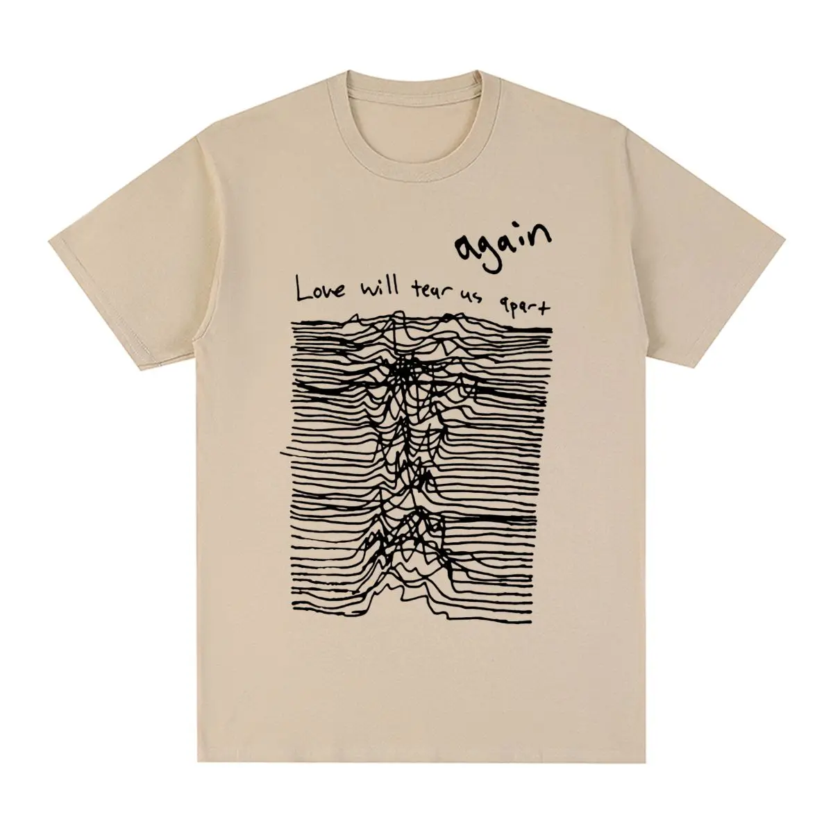 

LOVE WILL TEAR US APART Joy Division Vintage T-shirt Unknown Pleasures Cotton Men T shirt New Tee Tshirt Womens Tops