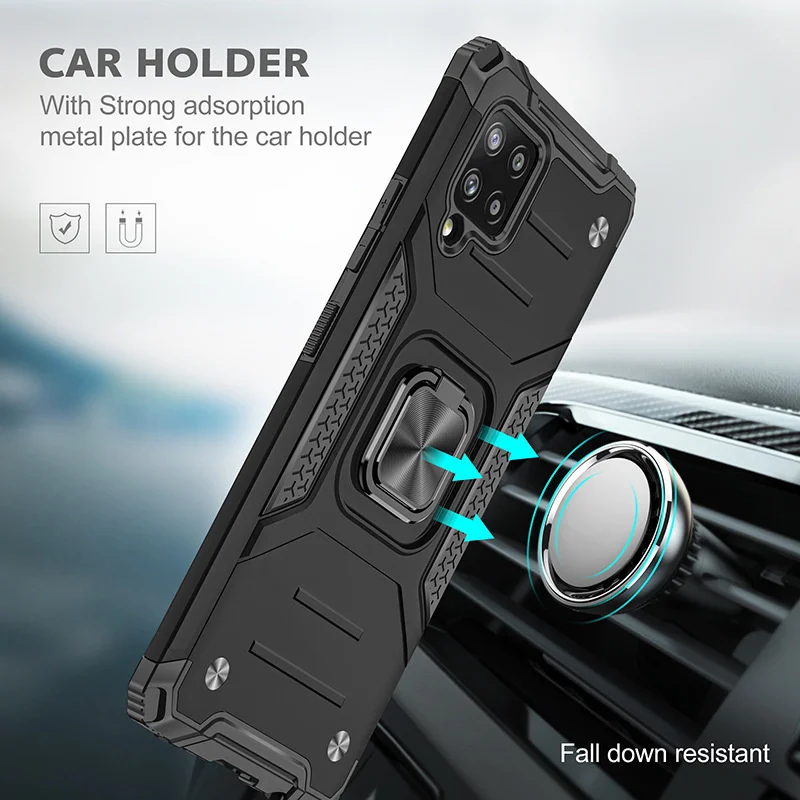 

Applicable to for Samsung A13 Kemeng armored mobile phone case A32 a52 A82 magnetic suction ring four corner anti falling