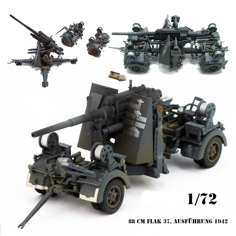 

1/72 Scale 88mm WWII German FLAK37 Model Collection Toy