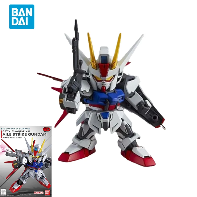 

Bandai Original GUNDAM Model SDW AILE STRIKE GUNDAM Anime Action Figure Assembly Model Toys Collectible Model Gifts for Children