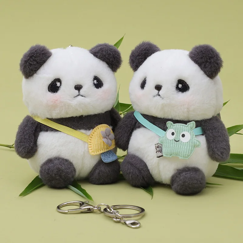 

10 см милый рюкзак маленькая панда брелок Очаровательная плюшевая кукла кавайная мультяшная Фотосумка подвеска детский день рождения