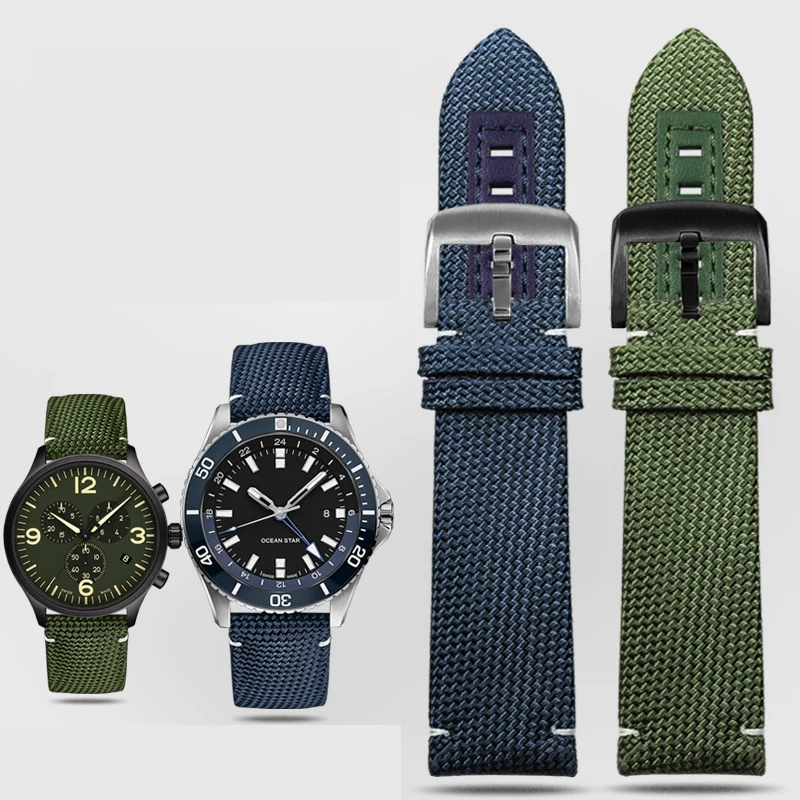 Фото Ремешок нейлоновый для мужских часов Mido navigator m026 430 Tissot suchi t116 617 22 мм №4