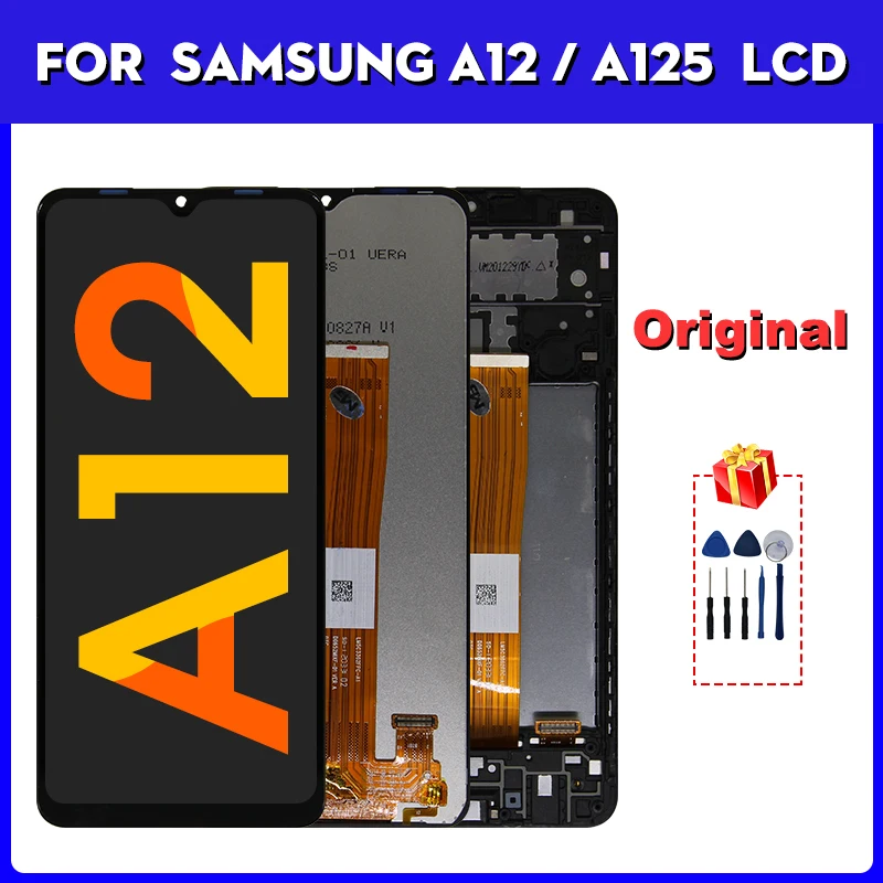 

quot; Original For Samsung Galaxy A12 LCD A125F SM-A125F A125 Display Touch Screen Digitizer For Samsung A12 Screen Replacement