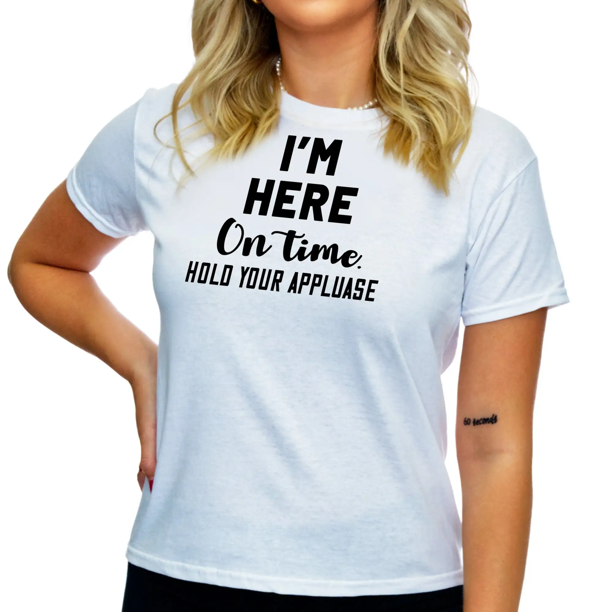 Забавная футболка с надписью Я здесь удерживаю свое время саркастический юмор 702T