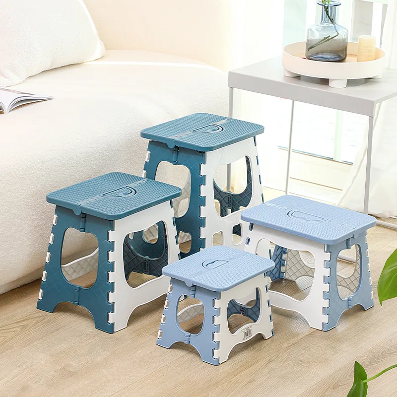 

Household Folding Stool Thickened Plastic Folding Stool Outdoor Fishing Camping Portable Stool Bench Children's Adult Stool