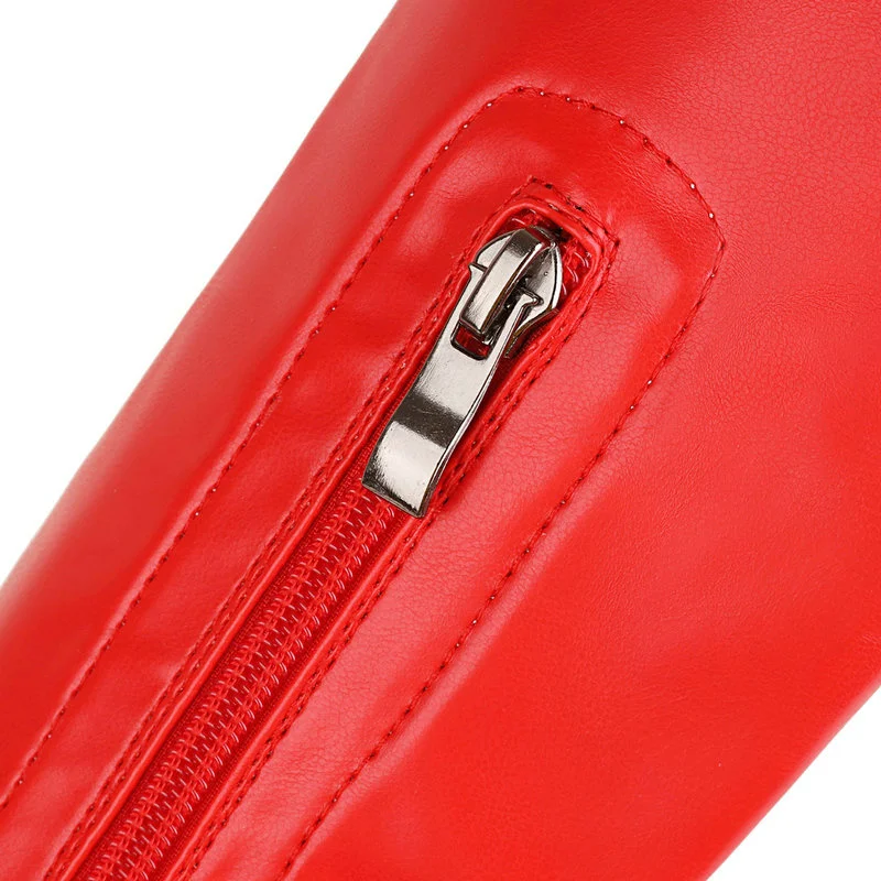 2022 Women Over the Knee Boots Fashion Pointed Toe Square High Heel Ladies Thigh Boots PU Leather Side Zipper Party Women's Boot
