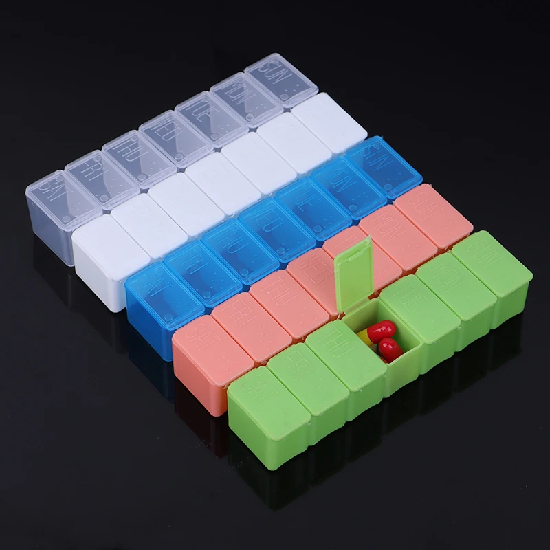 

Чехол для таблеток на 7 дней, коробка для таблеток, дорожный контейнер для таблеток, органайзер, мини-держатель для таблеток, контейнер для р...