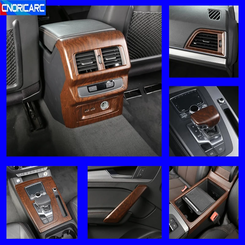 

Стайлинг автомобиля центральная консоль вентиляционные отверстия рамка Крышка отделка для Audi Q5 FY 2018-22 панель переключения передач аксессуары для интерьера