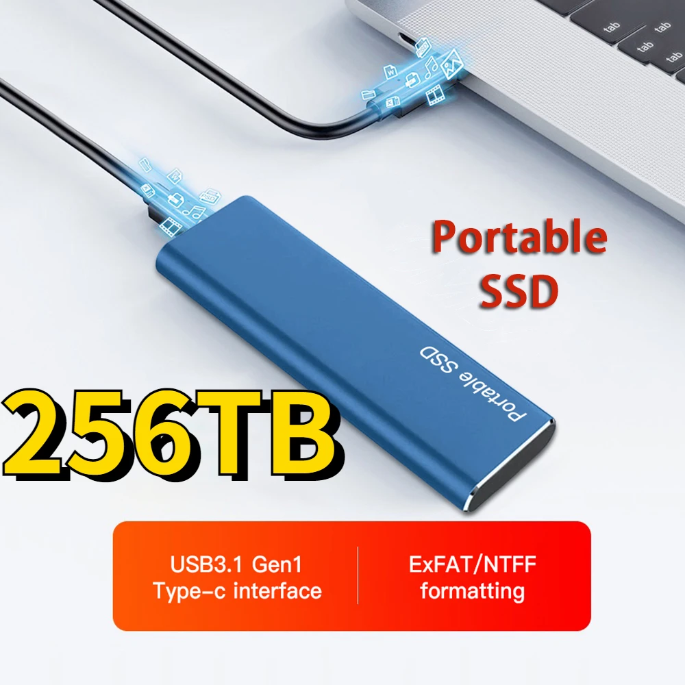 

Mobile Solid-state Drive USB 3.1 High Speed Portable SSD 4TB 8TB 32TB Type C Hard Disks for Laptop/Windows/Mac External Storage