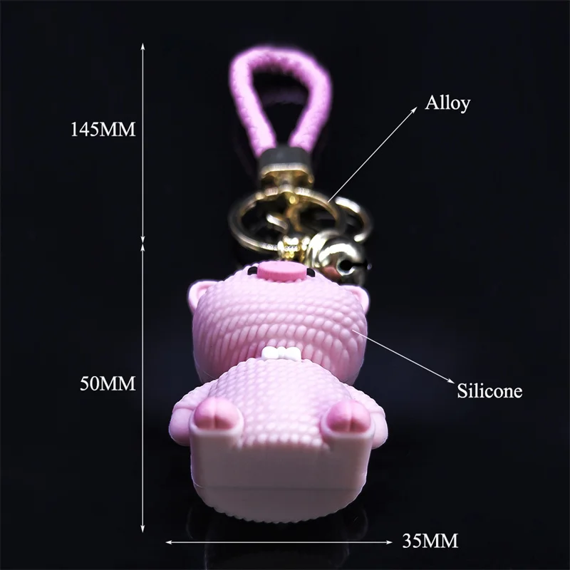 Брелок для детей в розовом цвете силиконовый брелок брюк аксессуары сумок