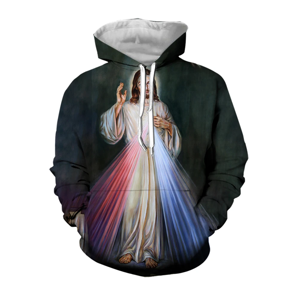 

Jumeast 3D Aesthetic Printed God Hoodies Jesus Graphic Fashion New Breathable Sport Pullover Hoodie Tops Streetwear Men Clothes