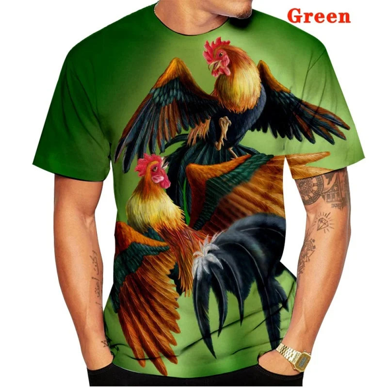 

2022 New Summer Men Women Fashion T Shirt Funny Chicken Tshirt 3d Print T-shirt Casual Short Sleeve Tees Tops O-Neck