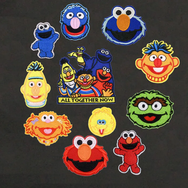 

Iron on Transfers for Clothing Logo Sesame Street Cartoon Patch Patches for Clothing Patches for Clothing Iron on Patches