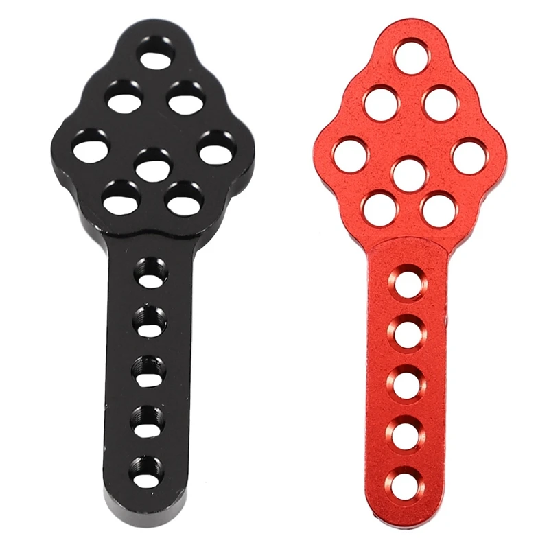 

8 Pcs CNC Metal Shock Absorber Mount Adjust Angle Stand For RC Crawler Car Axial SCX10 90046 D90 D110,Black & Red