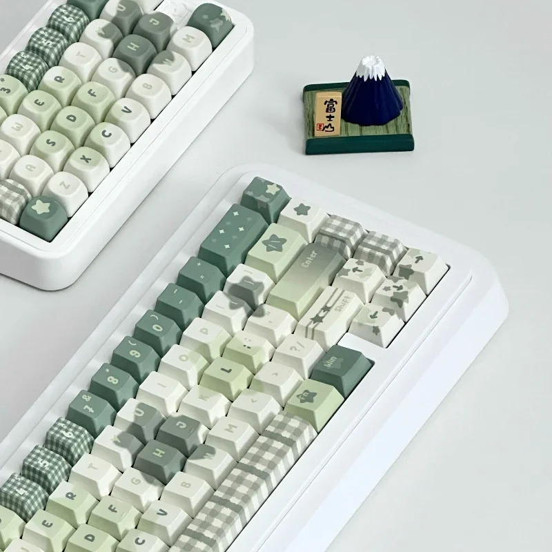 Колпачки для клавиш Mint Star на заказ PBT Cherry/MOA Profile Keycap Милый зеленый мультяшный