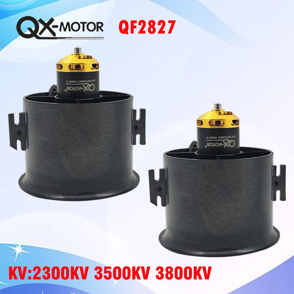 

New 70mm EDF system 6 Blades Ducted Fan 4S 6S Brushless Motor QF2827 for RC Airplane Drone Model Spare Parts