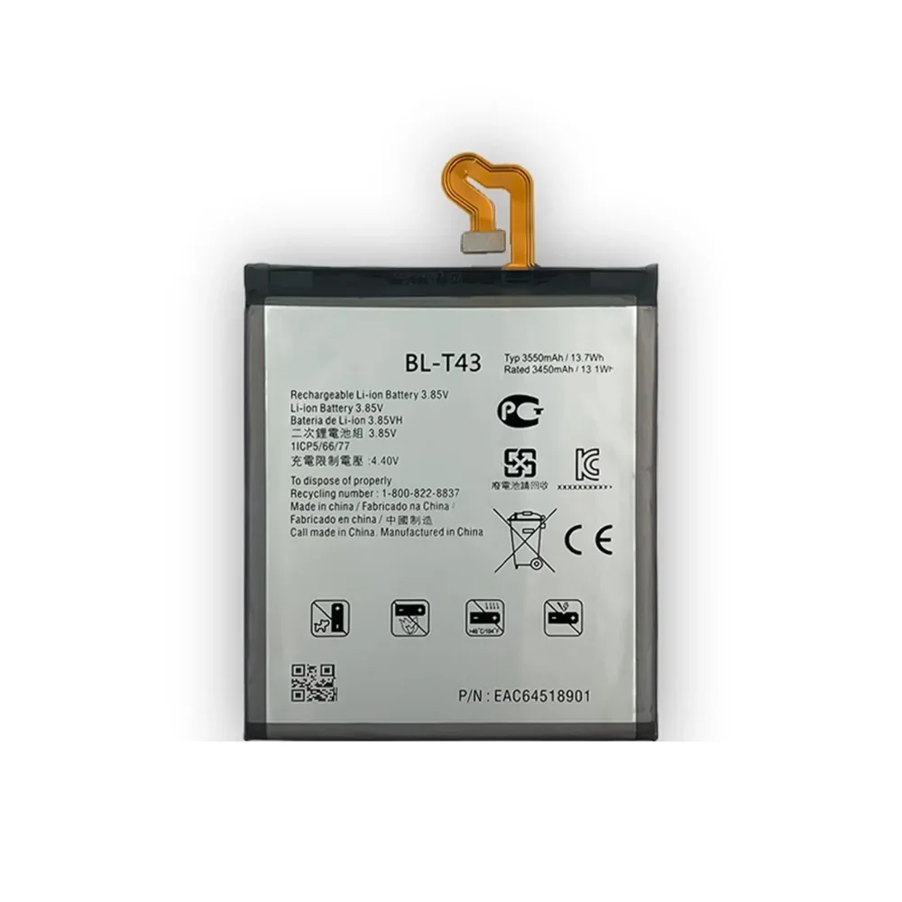 100% BL-T43 Новый аккумулятор для LG G8S ThinQ LM-G810 3550 мАч оригинальные аккумуляторы