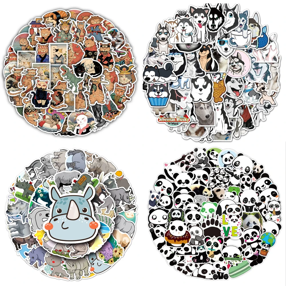 10/30/50 шт. креативные наклейки в виде животных
