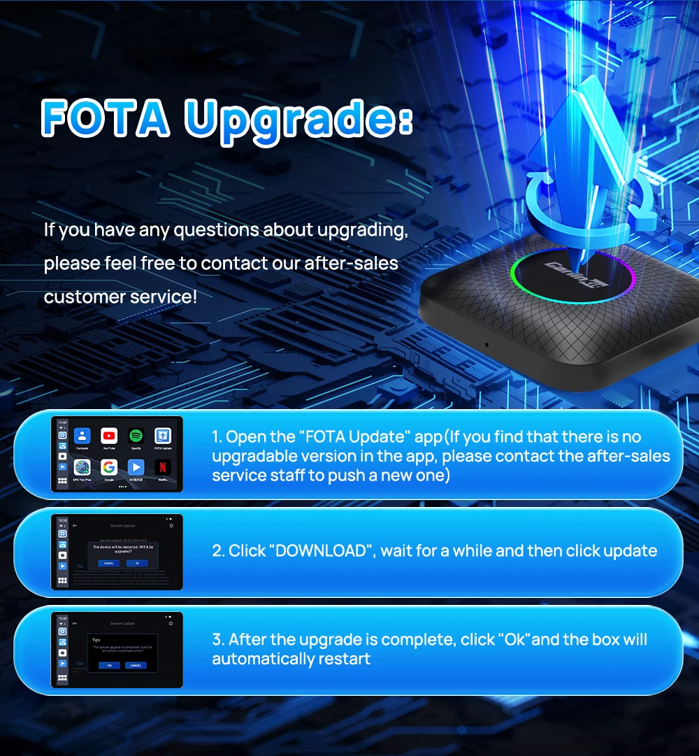 Xlintek Carplay Dongle TBOX LED UB 8 + 128 ГБ Carlinkit Ai Box беспроводной адаптер для автомобиля