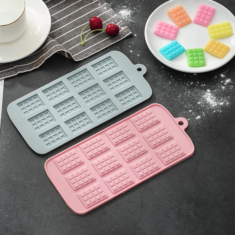 

12 Grids 3D Shape Non-Stick Silicone Cake Chocolate Ice Mold Tray Pudding Mold Freezer Ice Cream Ice Lolly Moulds