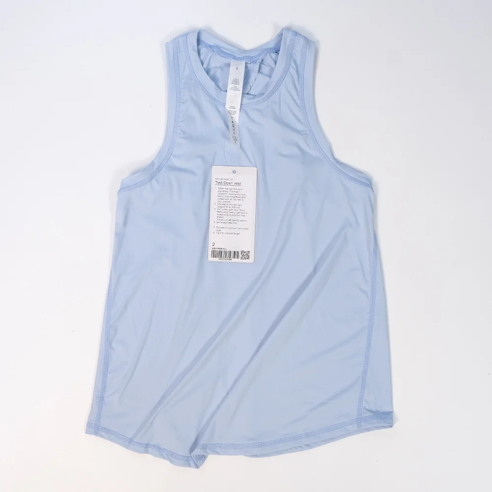 LuluWomen Sleeveless Sports Vest Gym Wear Loose Top Yoga Shirts T-shirt For Fitness All Tied Up Workout Yoga Sportswear