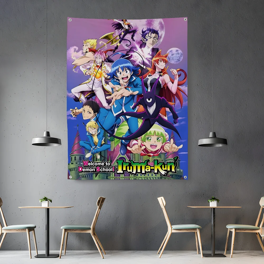 Добро пожаловать D-Demon S-School I-Iruma Kun флаг для дома и сада на открытом воздухе
