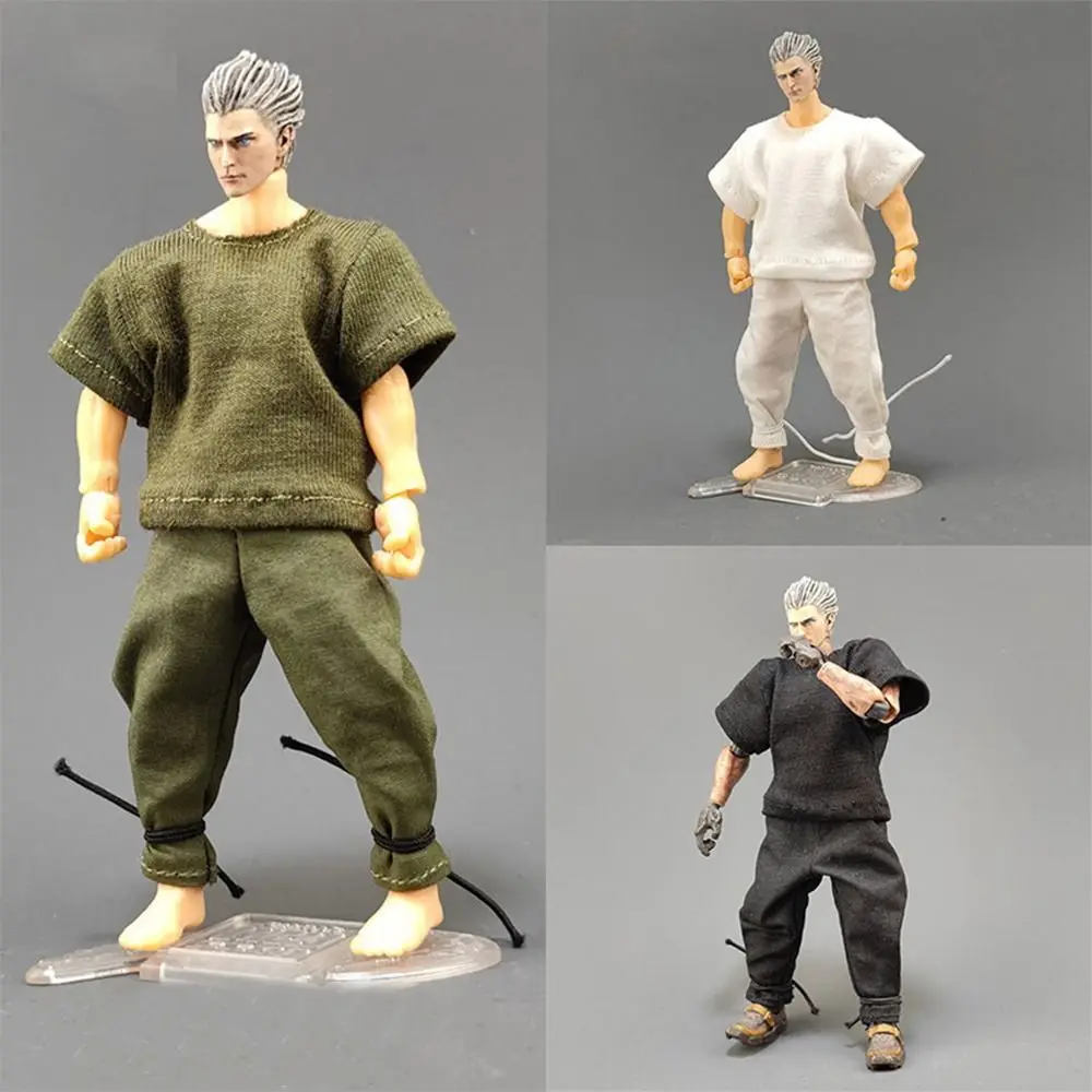 

For 3.75inches Dolls Soldier Figure Accessory 1/18 Miniature Clothing Soldier Casual Pants Trendy Clothing T-shirt