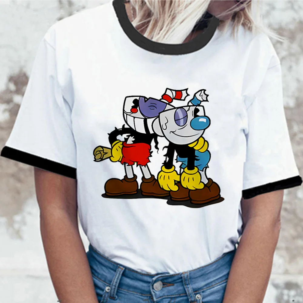Женская футболка Cuphead Y2K забавная уличная одежда женская в стиле Харадзюку