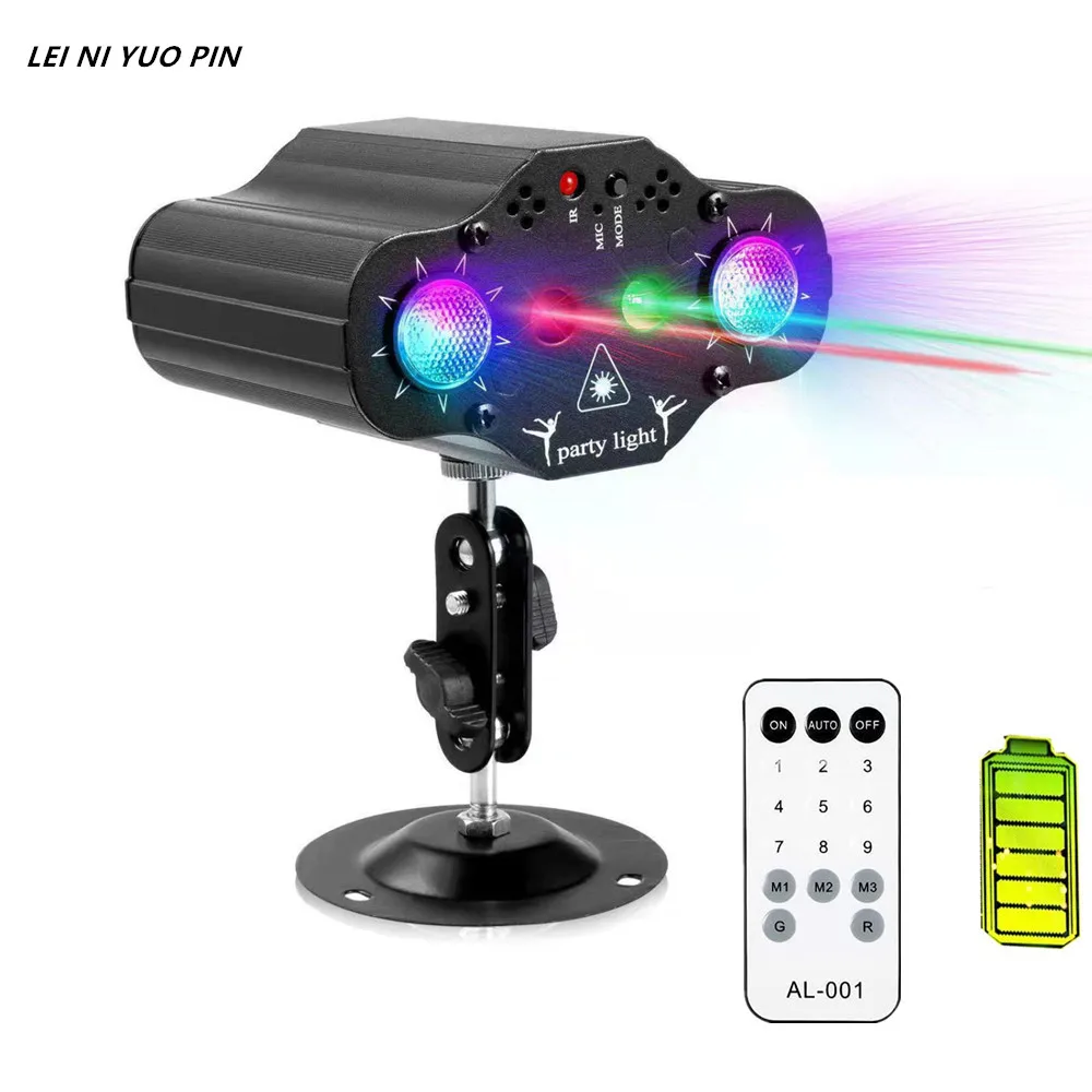 Stage Party Laser Projector Rechargeable Disco DJ Strobe Wedding Christmas Home Outdoor Party Decoration Lights