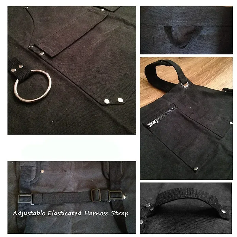 

For Mechanic Apron Woodworking Man Auto Waxed Super Lumberjack Canvas Large Size Pocket Multifunctional Thick Waterproof Coating