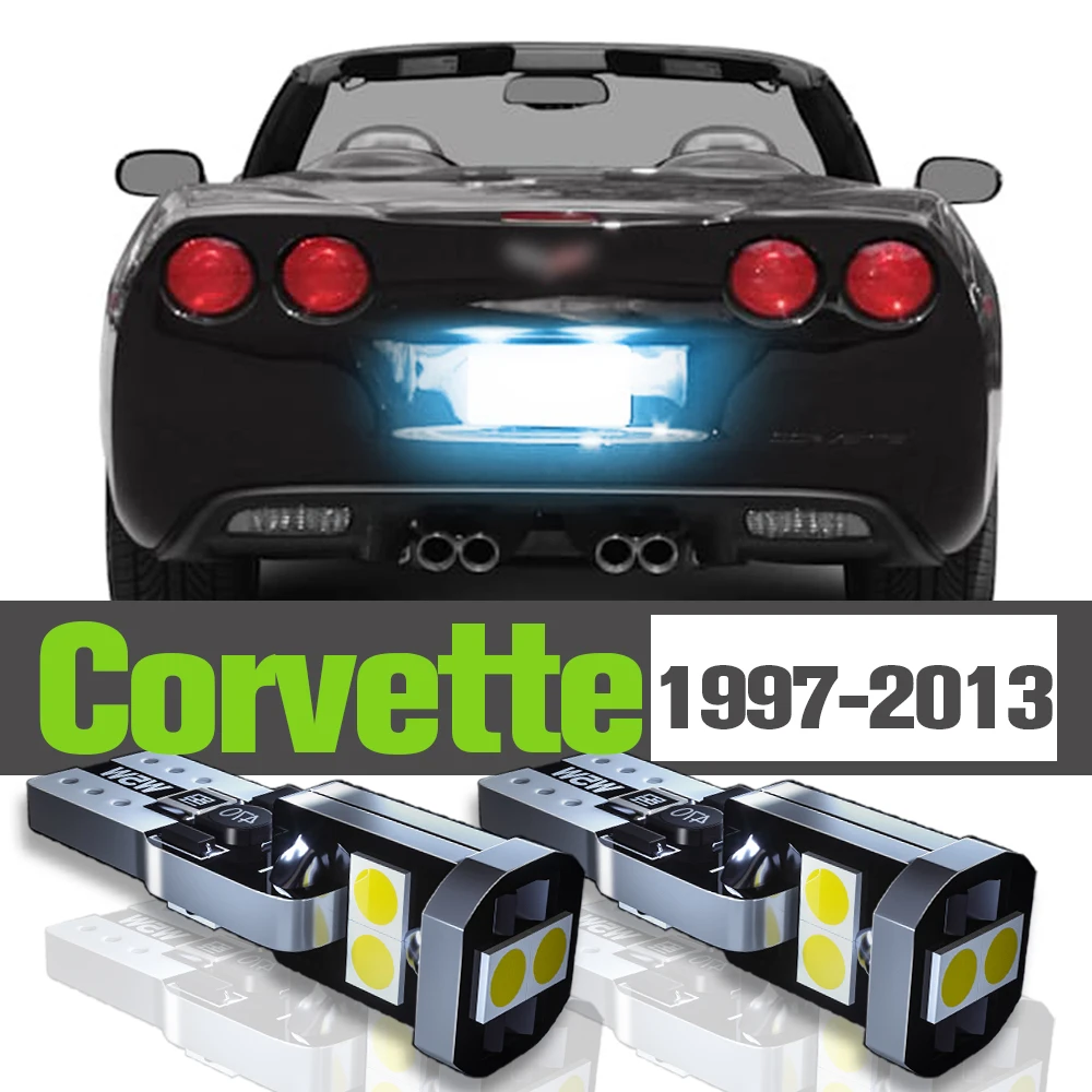 

2x LED License Plate Light Accessories Lamp For Chevrolet Corvette 1997-2013 2002 2003 2004 2005 2006 2007 2008 2009 2010 2011
