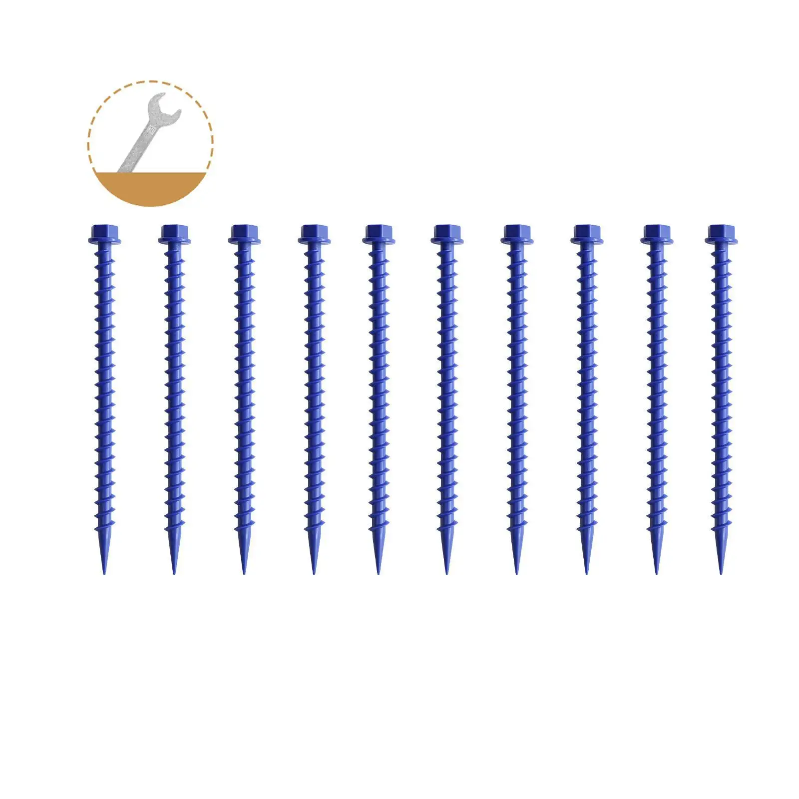 

10 шт., спиральные пластиковые колышки для палатки