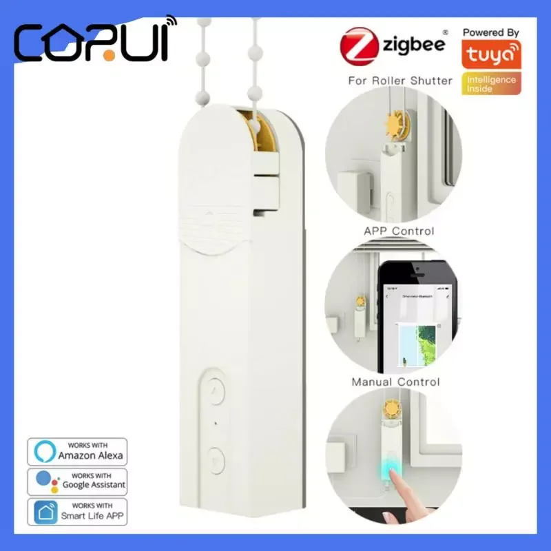 

Двигатель ZigBee для штор с роликовым затвором, управление через приложение Smart Life, приложение Alexa, работает с Google Home