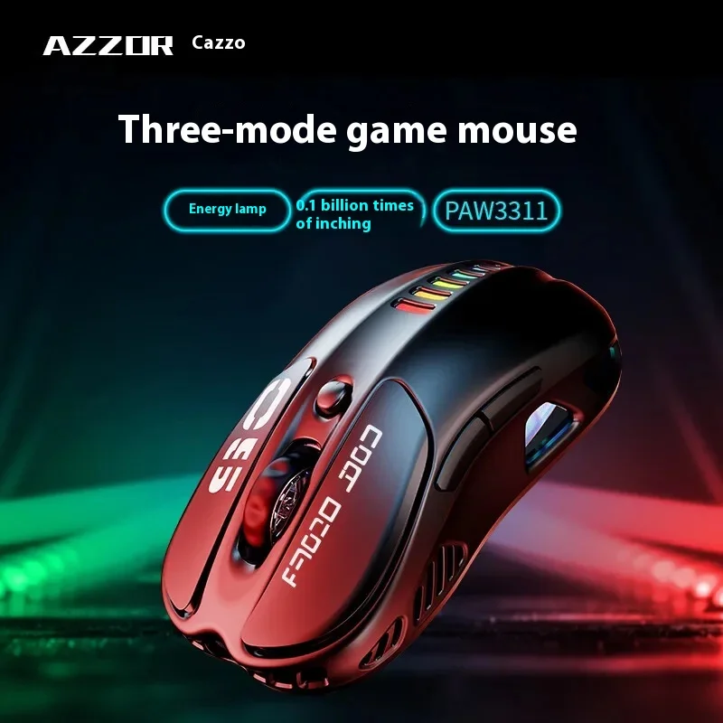 AZZOR AZ57 Мышь 3 режима USB/2 4G/Bluetooth Беспроводные мыши Легкие офисные игровые PAW 3311